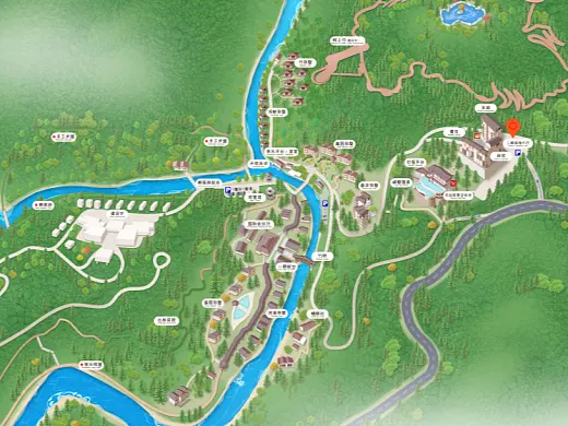 荣县结合景区手绘地图智慧导览和720全景技术，可以让景区更加“动”起来，为游客提供更加身临其境的导览体验。